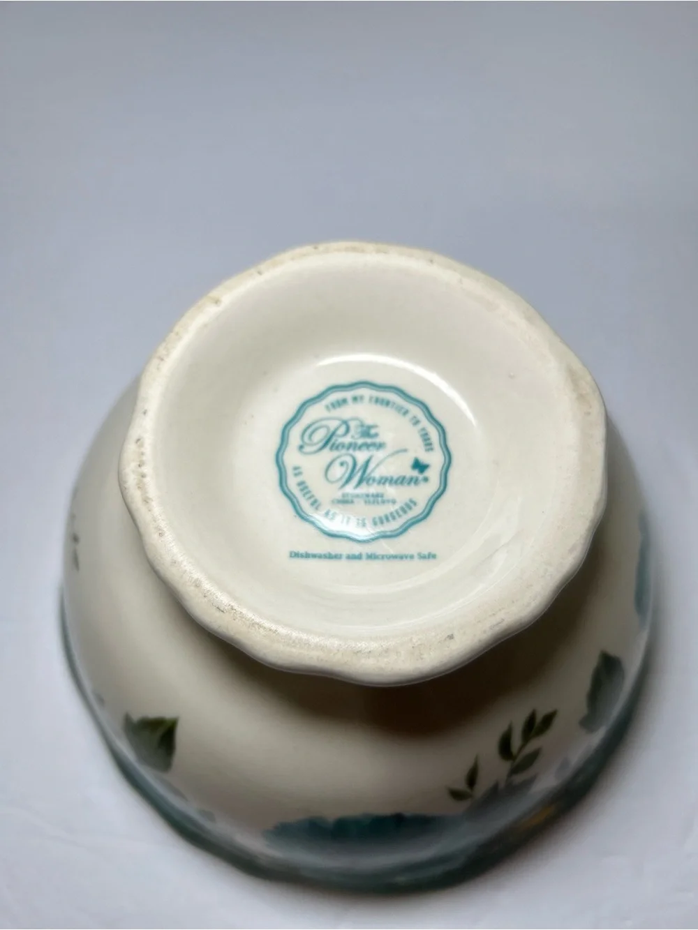 Pioneer Woman Stoneware ROSE SHADOW Set of 2 Soup/Cereal/Ice Cream Bowls